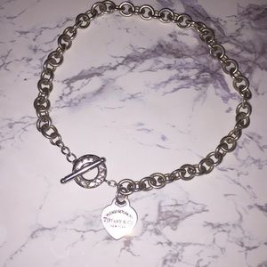 Tiffany Heart Tag Toggle Necklace